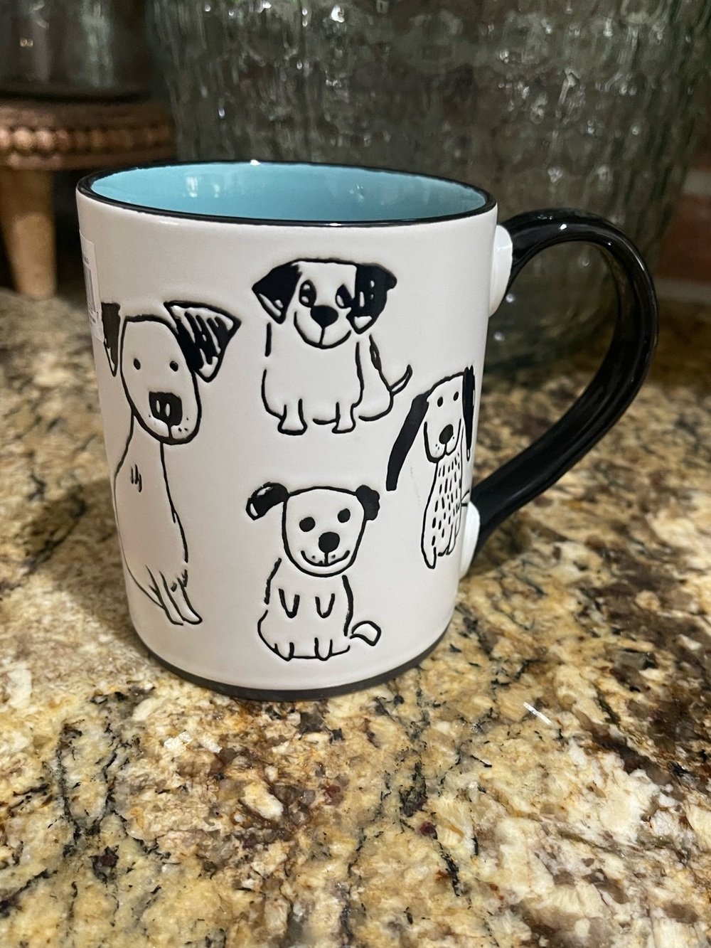 Spectrum Designz sit stay sip 16oz sketch dogs mug - adorable design - Brand new